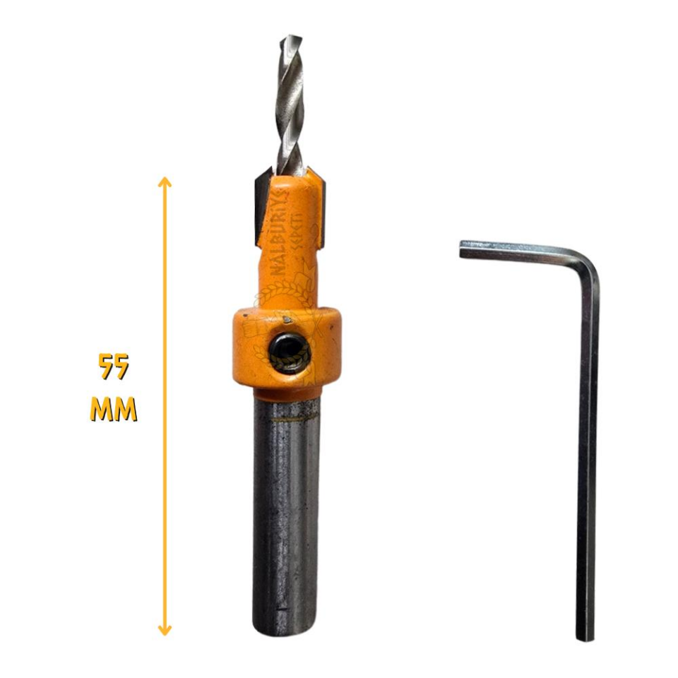 SGS Uzunluk Ayarlı Havşa HSS Matkap Ucu Seti - 3-3.5-4 mm. - 3 Parça