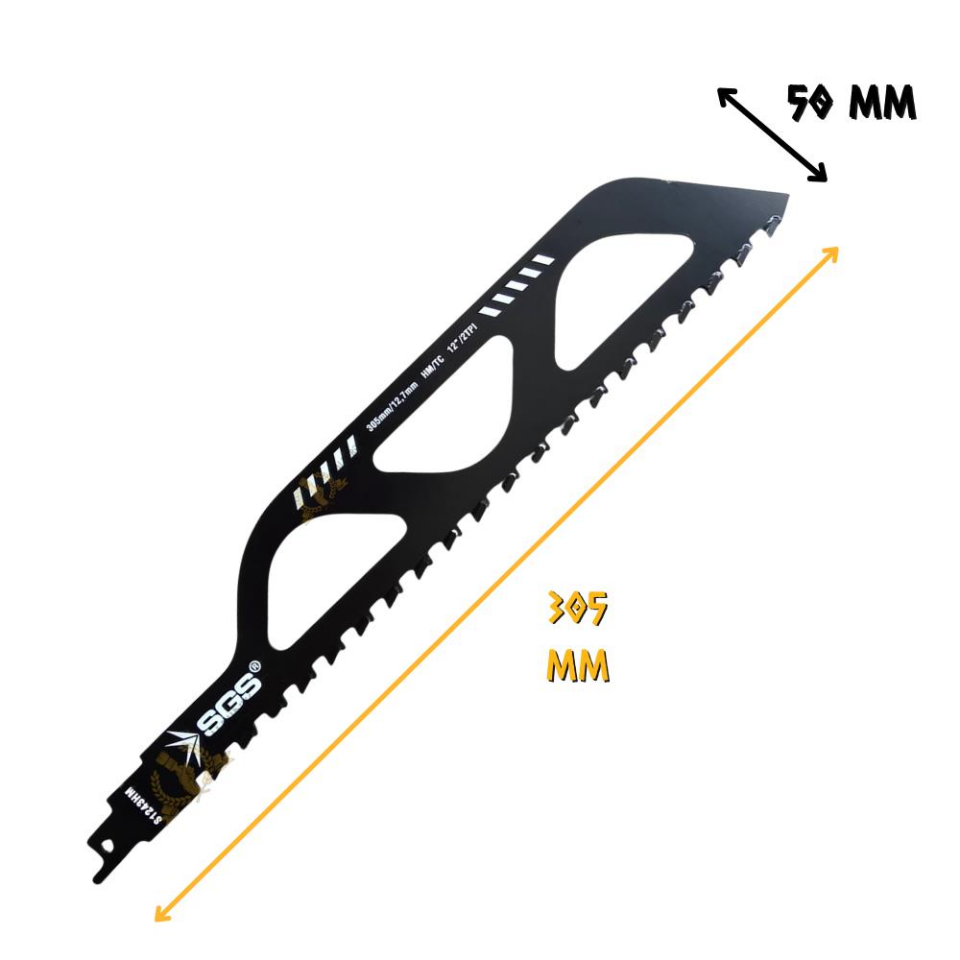 SGS Tilki Kuyruğu Testere Bıçağı Briket-Gaz Beton Ytong-Tuğla - 305 mm. - 1 Adet