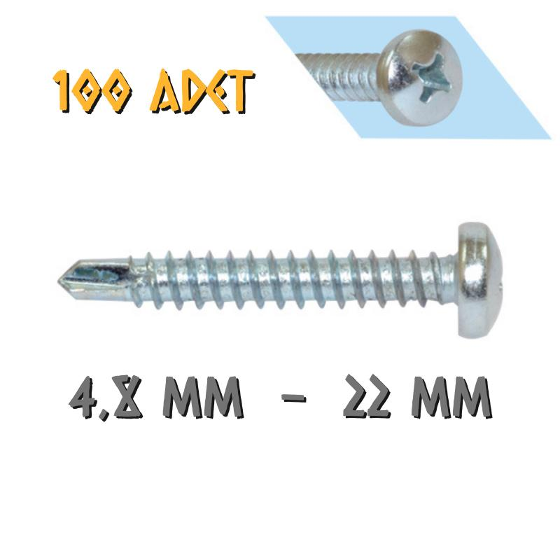 Yağmur Vida YSB Matkap Uçlu Akıllı Vida 4.8x22 mm. - 100 Adet