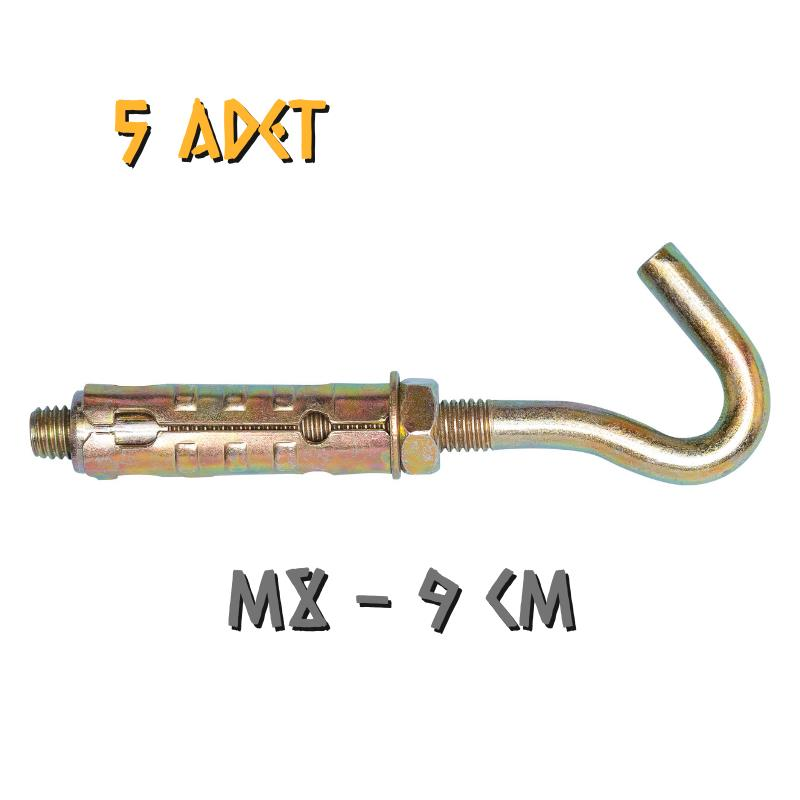 Made Açık Kancalı Çelik Dübel M8 - 5 Adet