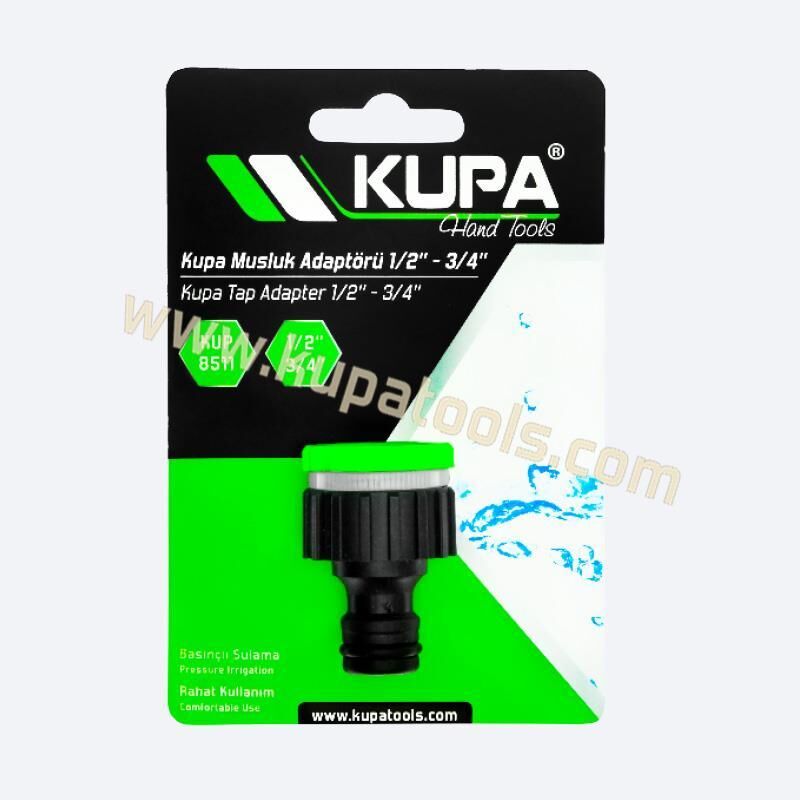 Kupa Hortum Musluk Bağlantı Adaptörü 1/2'' - 3/4''