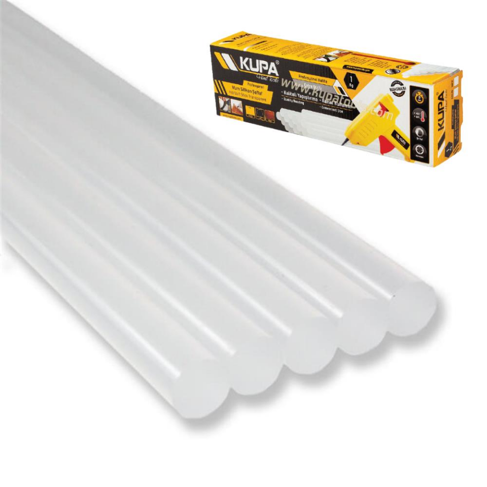 Kupa Çubuk Sıcak Mum Silikon Kalın - 32 Adet