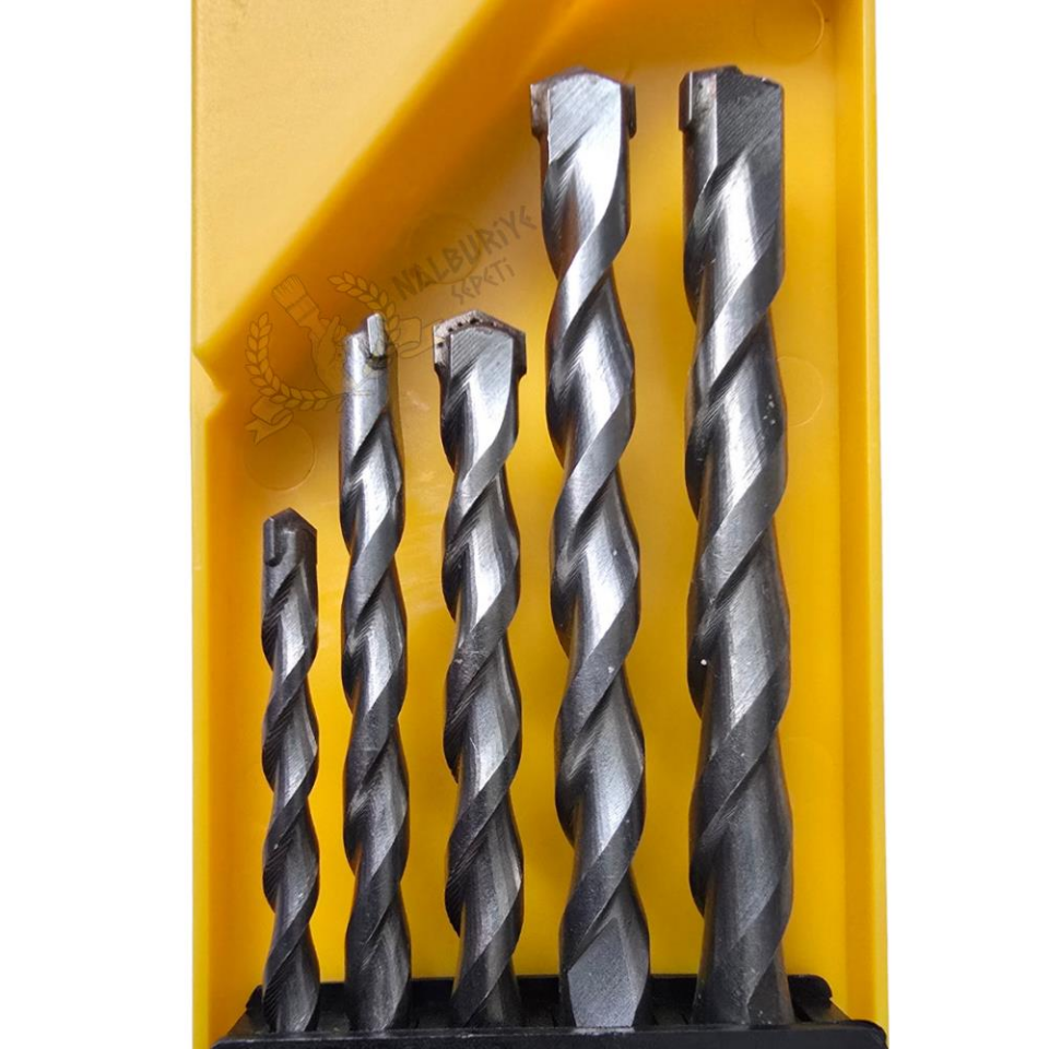 SGS Elmas Matkap Ucu Seti - Beton-Taş-Tuğla-Duvar - 5-6-7-8-10 mm. - 5 Parça