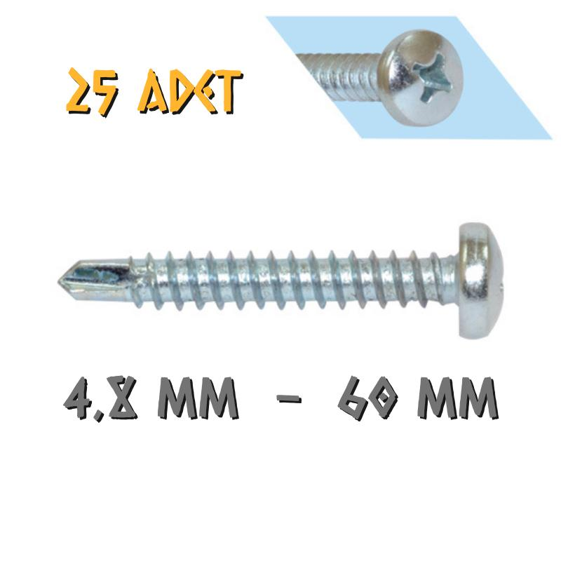 Yağmur Vida YSB Matkap Uçlu Akıllı Vida 4.8x60 mm. - 25 Adet