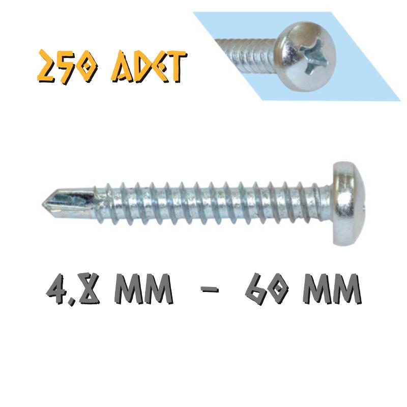 Yağmur Vida YSB Matkap Uçlu Akıllı Vida 4.8x60 mm. - 250 Adet