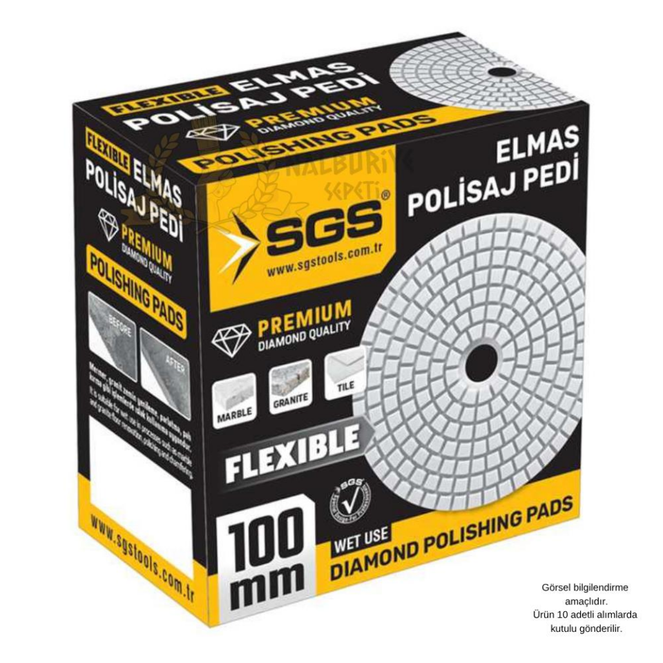 SGS Elmas Polisaj Pedi Mermer-Granit-Fayans - Islak - 50 Kum - 1 Adet
