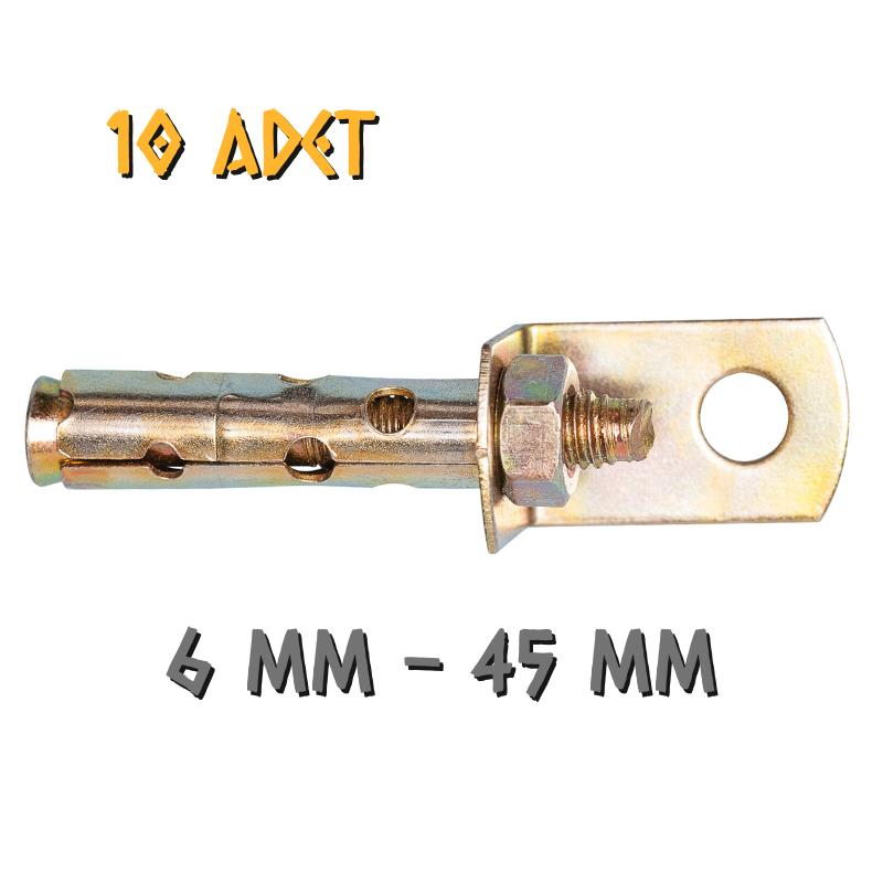 Made Asma Tavan Çelik Dübeli 6x45 mm. - 10 Adet