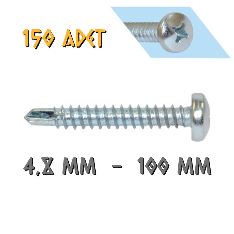 Yağmur Vida YSB Matkap Uçlu Akıllı Vida 4.8x100 mm. - 150 Adet