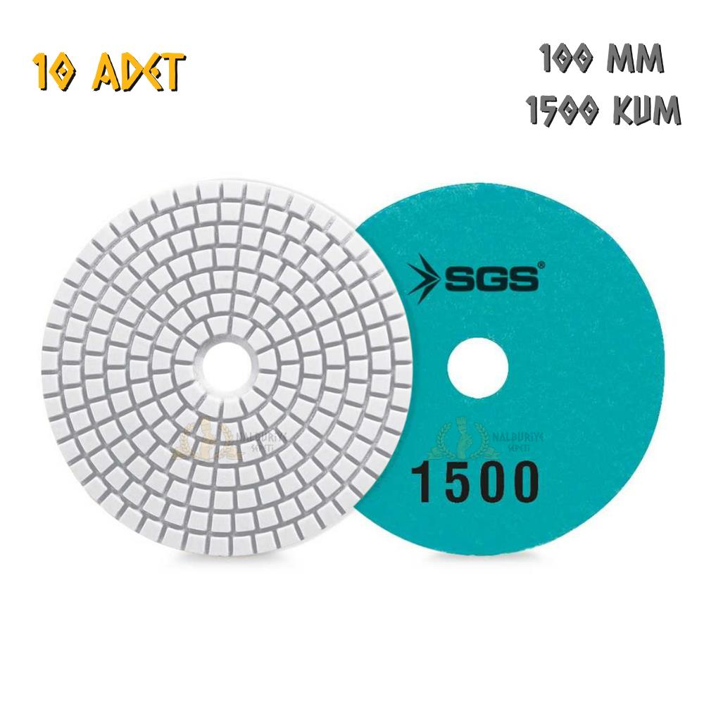 SGS Elmas Polisaj Pedi Mermer-Granit-Fayans - Islak - 1500 Kum - 10 Adet