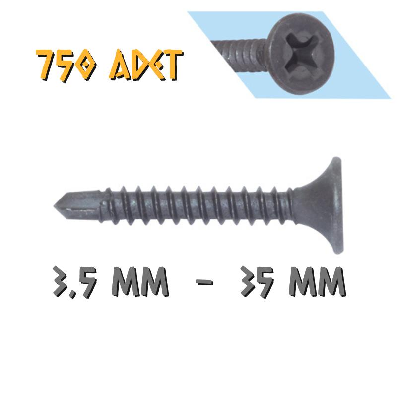 Yağmur Vida Alçıpan Vidası Matkap Uçlu 3.5x35 mm. - 750 Adet