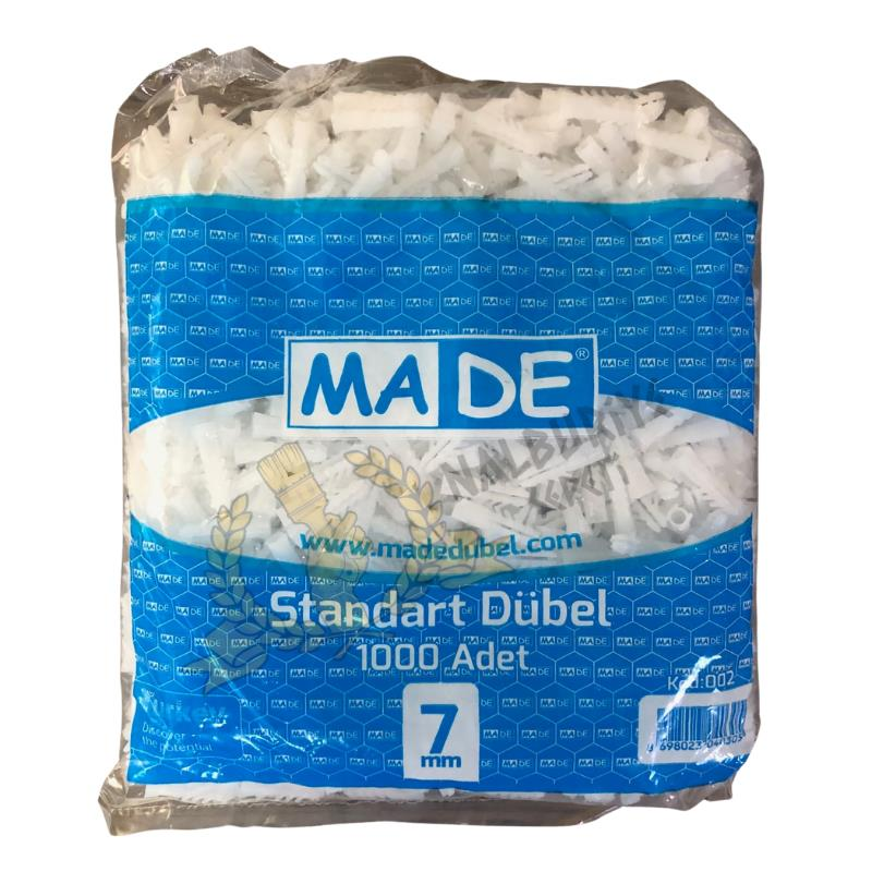 Made Standart Plastik Dübel - No: 7 - 1000 Adet