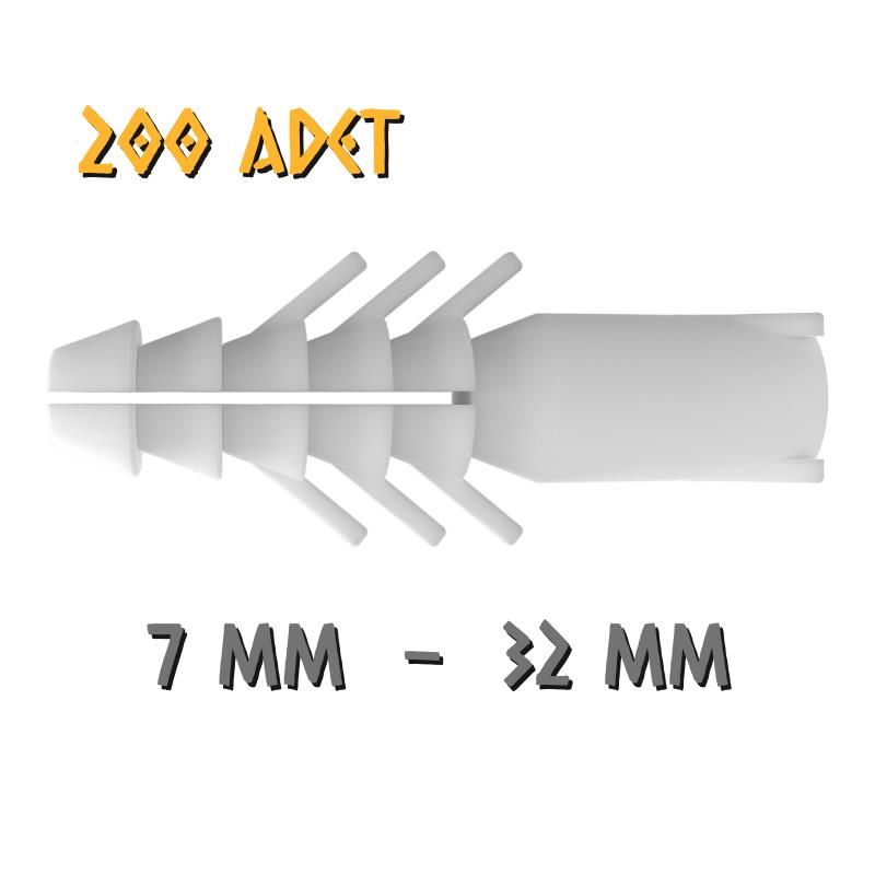 Made Standart Plastik Dübel - No: 7 - 200 Adet