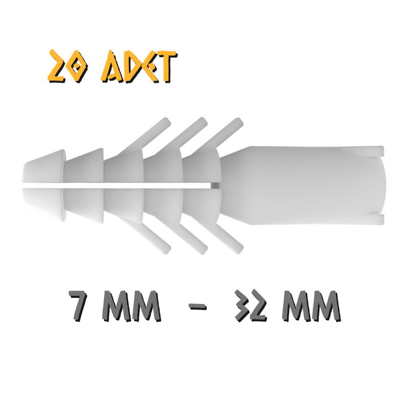 Made Standart Plastik Dübel - No: 7 - 20 Adet