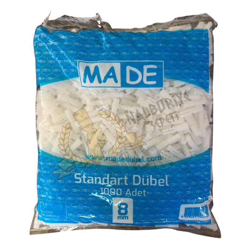Made Standart Plastik Dübel - No: 8 - 1000 Adet