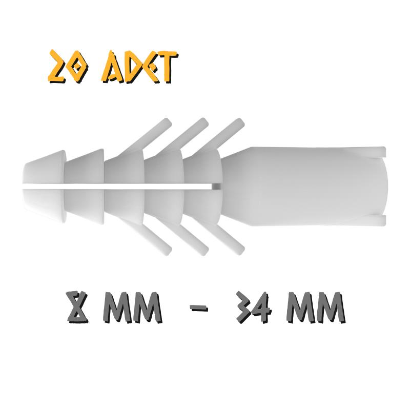Made Standart Plastik Dübel - No: 8 - 20 Adet