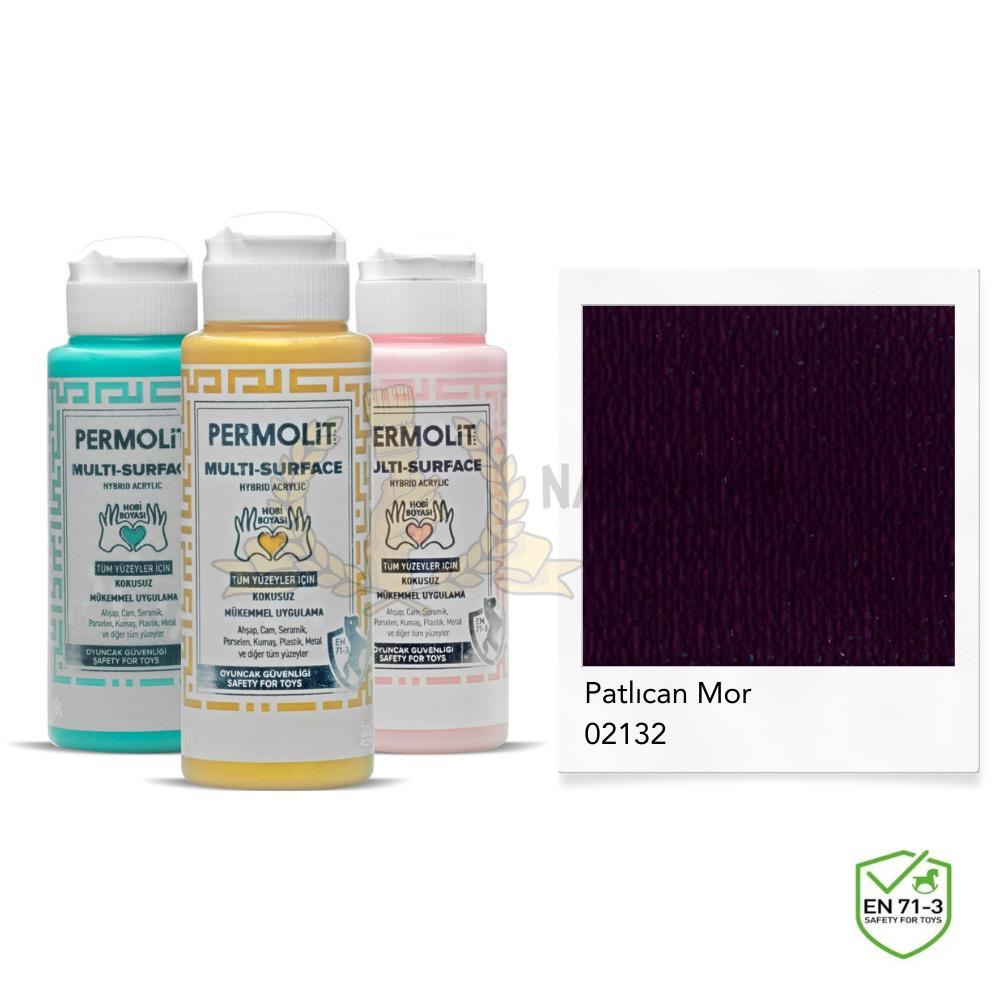 Permolit Multi Surface Akrilik Hobi Boyası PATLICAN MOR 120 ml.