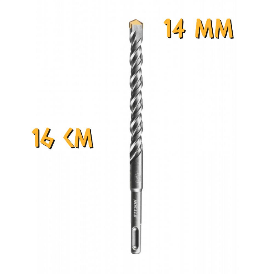 Kupa Tyson SDS Plus Delici Hilti-Matkap Ucu - 14 mm. - 16 cm