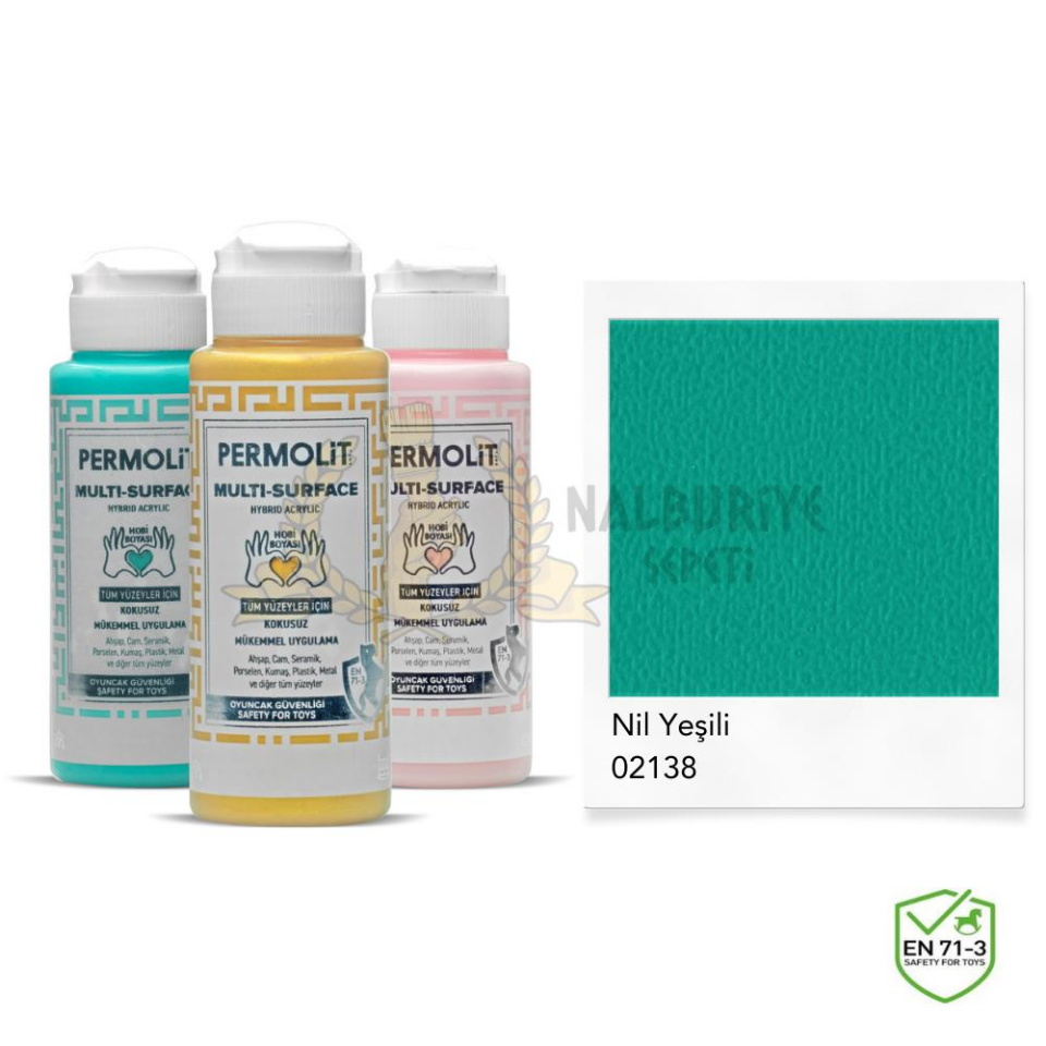 Permolit Multi Surface Akrilik Hobi Boyası NİL YEŞİLİ 120 ml.