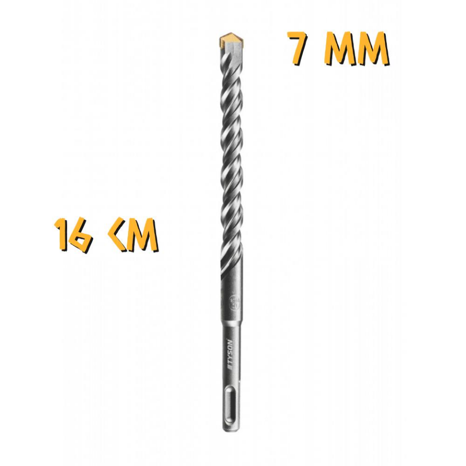 Kupa Tyson SDS Plus Delici Hilti-Matkap Ucu - 7 mm. - 16 cm