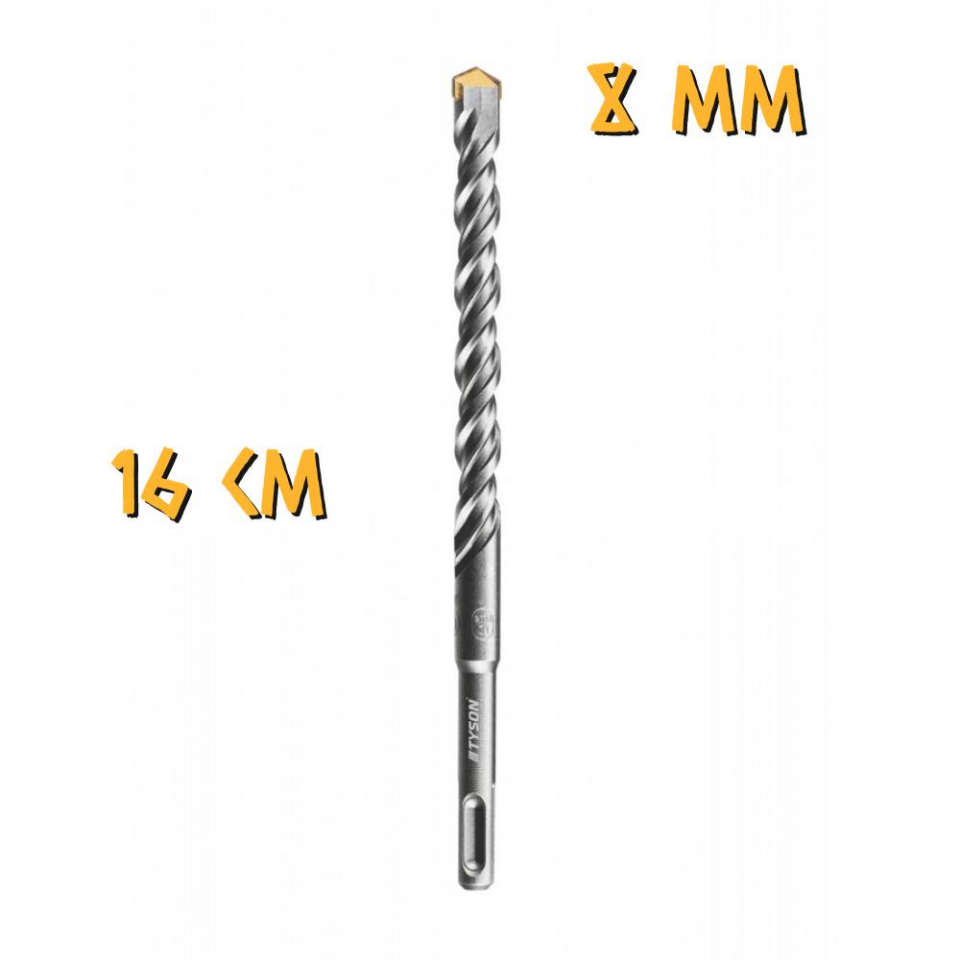 Kupa Tyson SDS Plus Delici Hilti-Matkap Ucu - 8 mm. - 16 cm