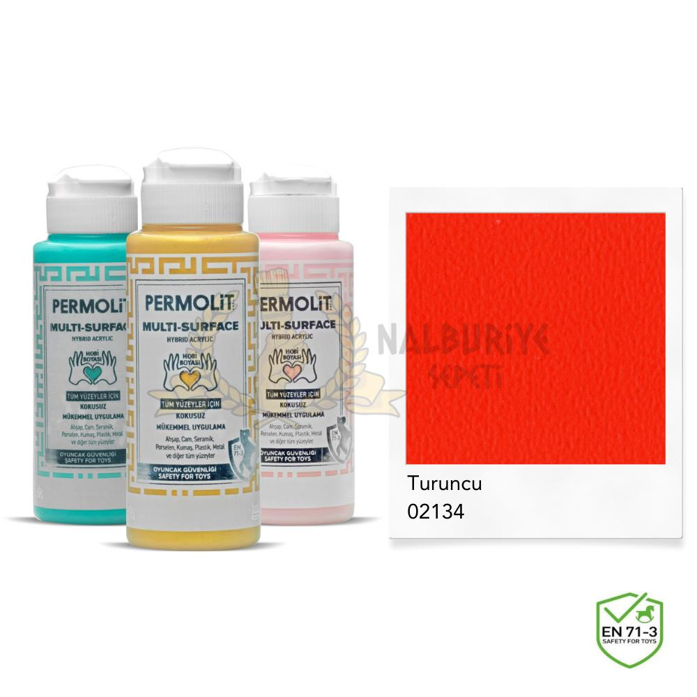Permolit Multi Surface Akrilik Hobi Boyası TURUNCU 120 ml.