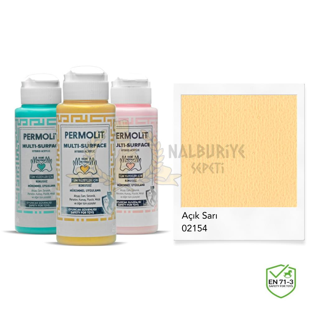 Permolit Multi Surface Akrilik Hobi Boyası AÇIK SARI 120 ml.