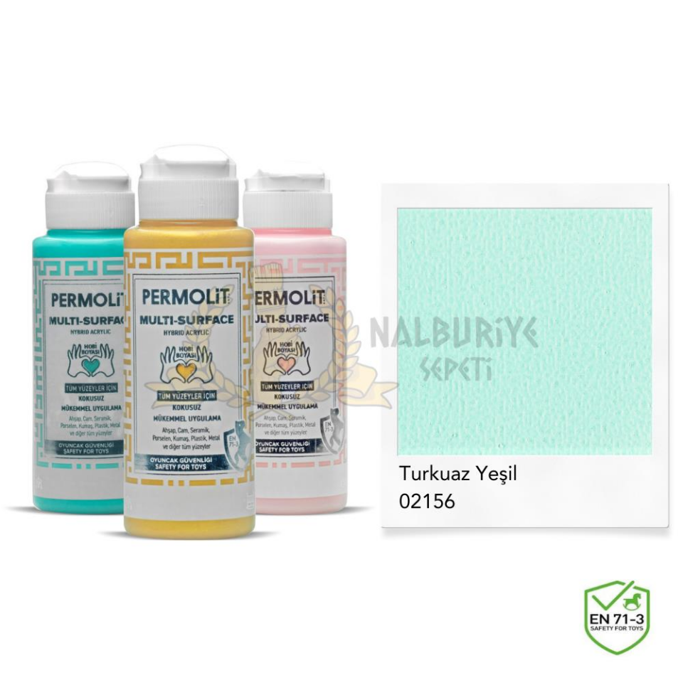 Permolit Multi Surface Akrilik Hobi Boyası TURKUAZ YEŞİL 120 ml.