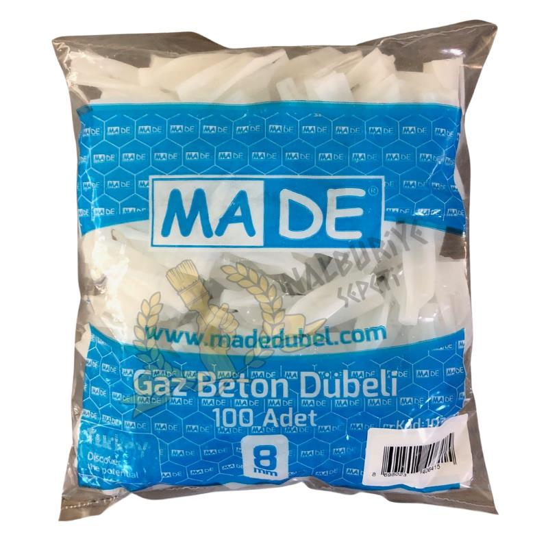 Made Şapkalı Gaz Beton Ytong Dübeli - No: 8 - 100 Adet