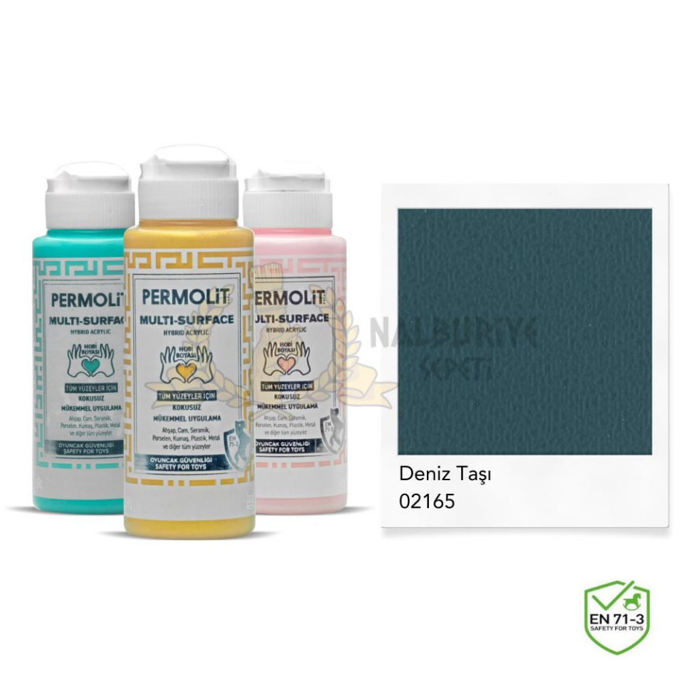 Permolit Multi Surface Akrilik Hobi Boyası DENİZ TAŞI 120 ml.