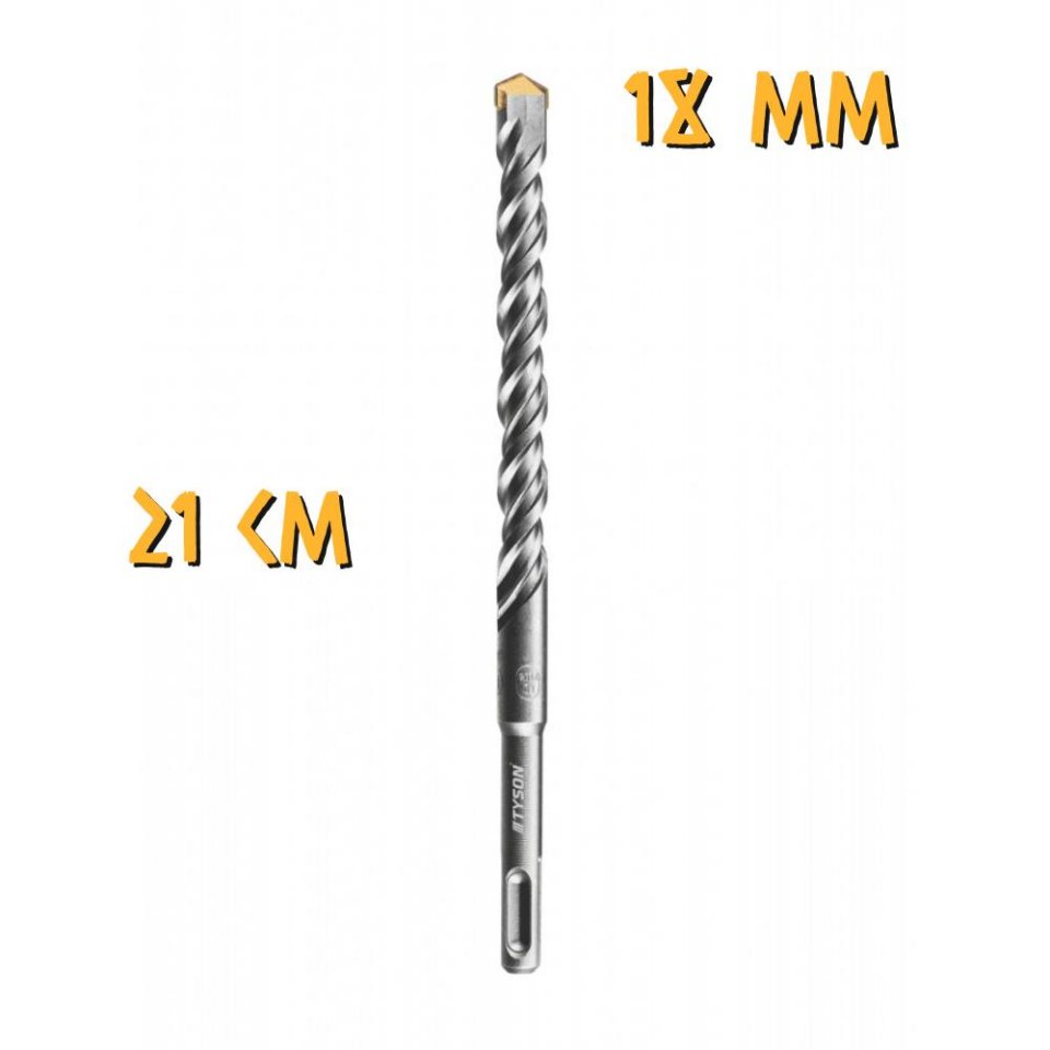 Kupa Tyson SDS Plus Delici Hilti-Matkap Ucu - 18 mm. - 21 cm