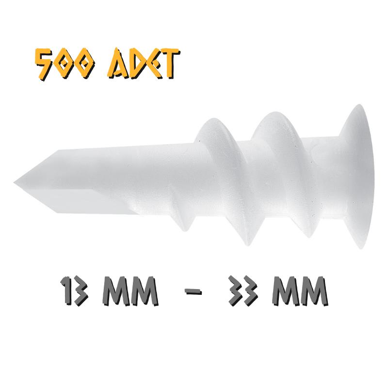 Made Turbolet Matkap Uçlu Plastik Dübel - No: 13 - 500 Adet