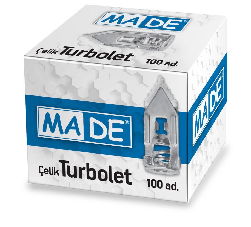 Made Çelik Turbolet Alçıpan Dübeli - No: 11 - 100 Adet