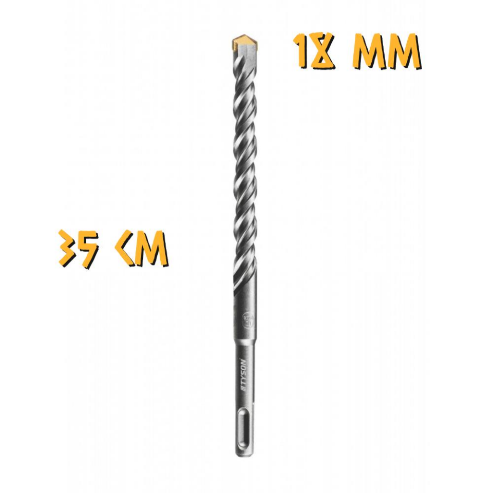 Kupa Tyson SDS Plus Delici Hilti-Matkap Ucu - 18 mm. - 35 cm