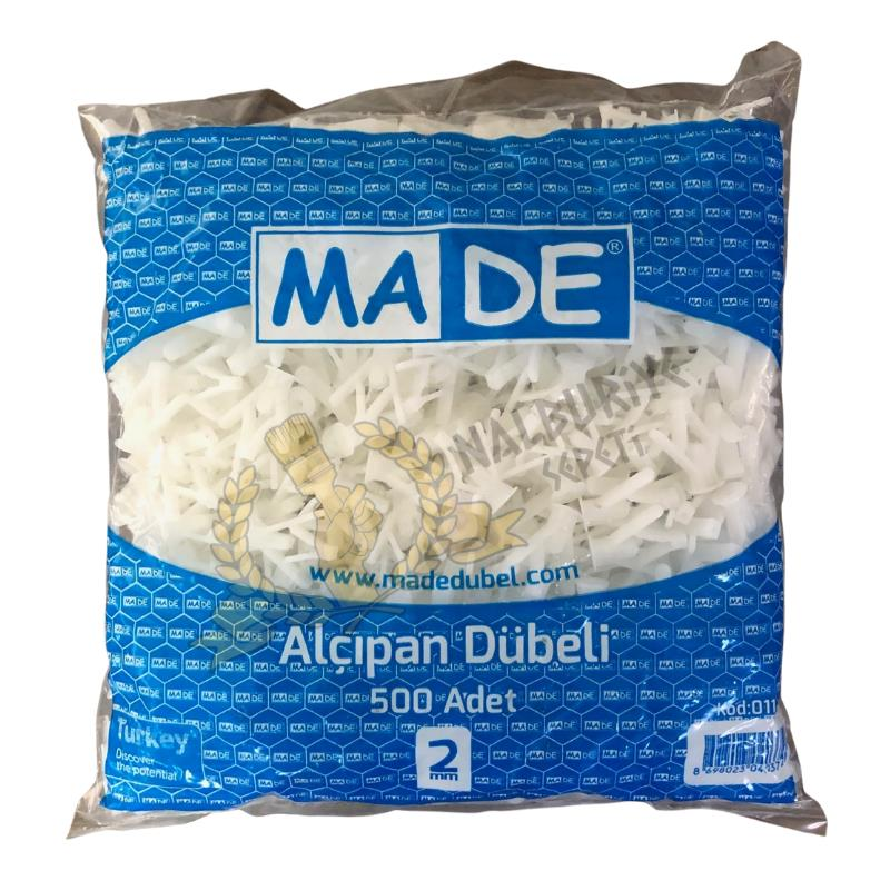 Made Kanatlı Alçıpan Dübeli - No: 2 - 500 Adet