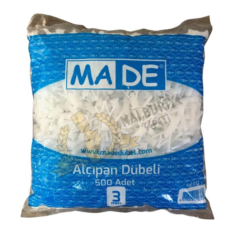 Made Kanatlı Alçıpan Dübeli - No: 3 - 500 Adet