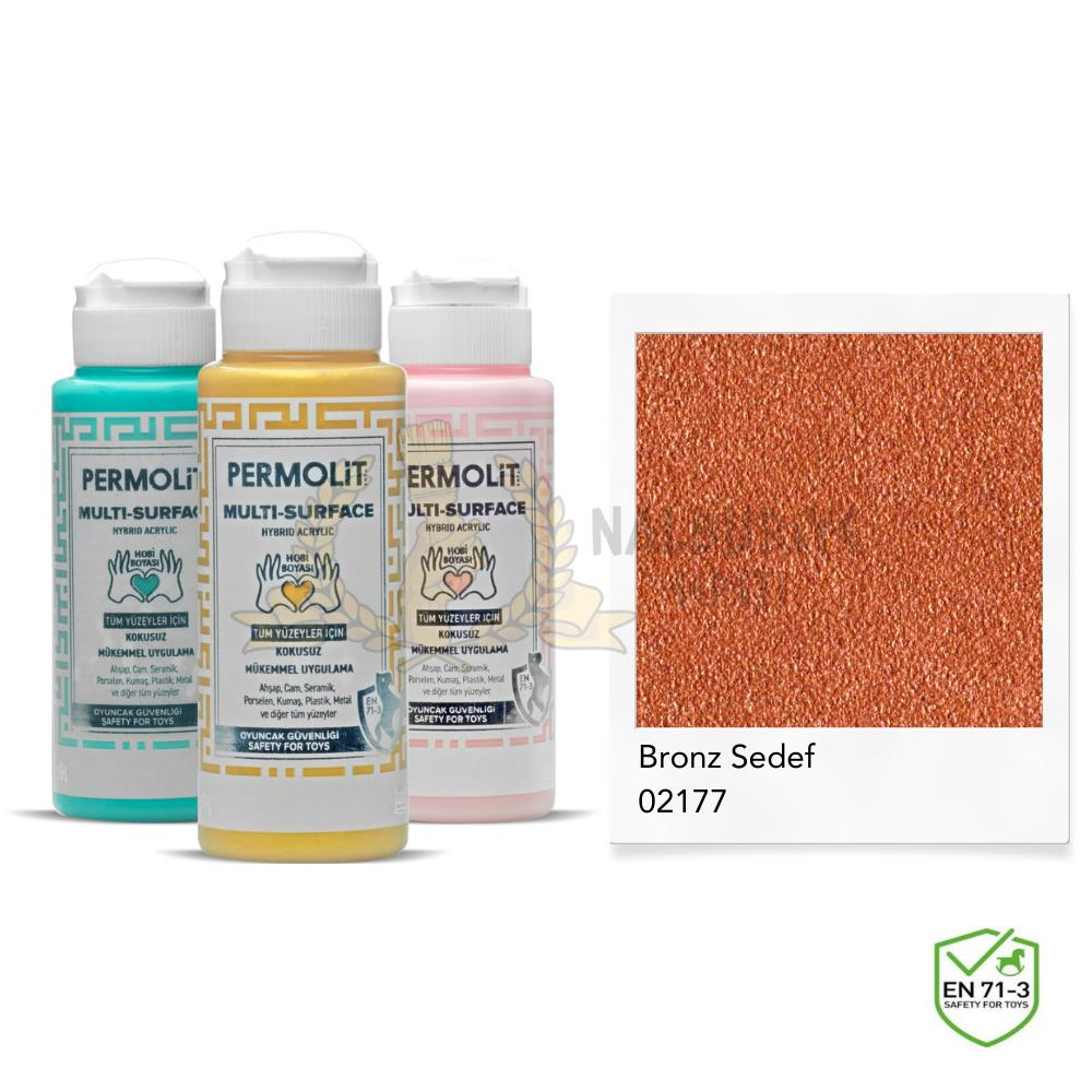 Permolit Multi Surface Akrilik Hobi Boyası SEDEF BRONZ 120 ml.