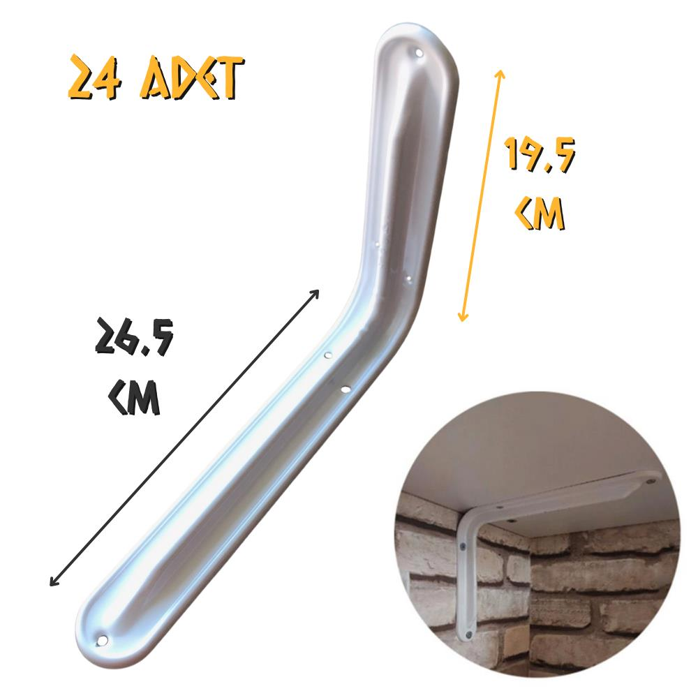 Flore Raf Altı L Ayak Beyaz No: 8x10 - 195x265 mm. - 24 Adet