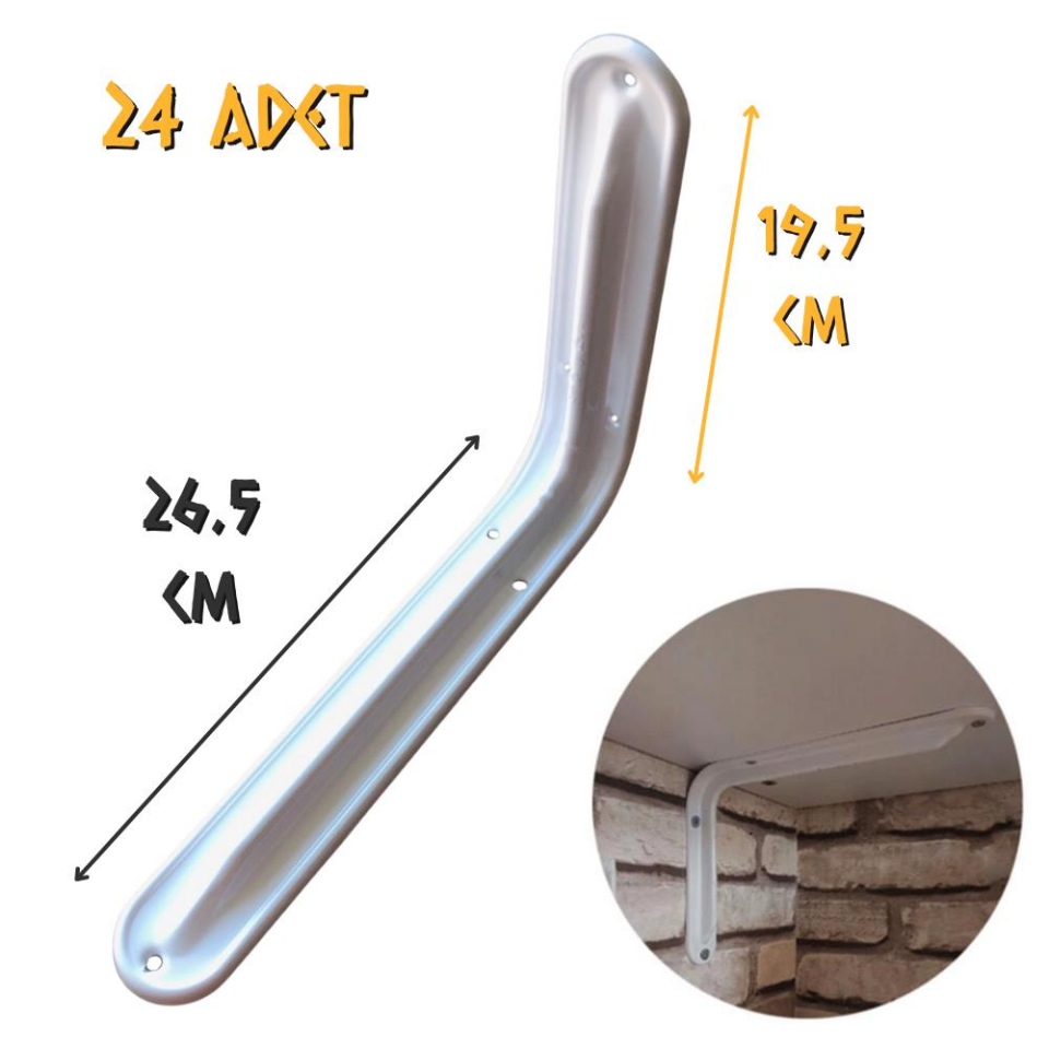 Flore Raf Altı L Ayak Beyaz No: 8x10 - 195x265 mm. - 24 Adet