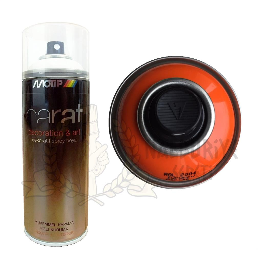 Motip Carat Akrilik Sprey Boya TURUNCU PARLAK 400 ml - RAL2004