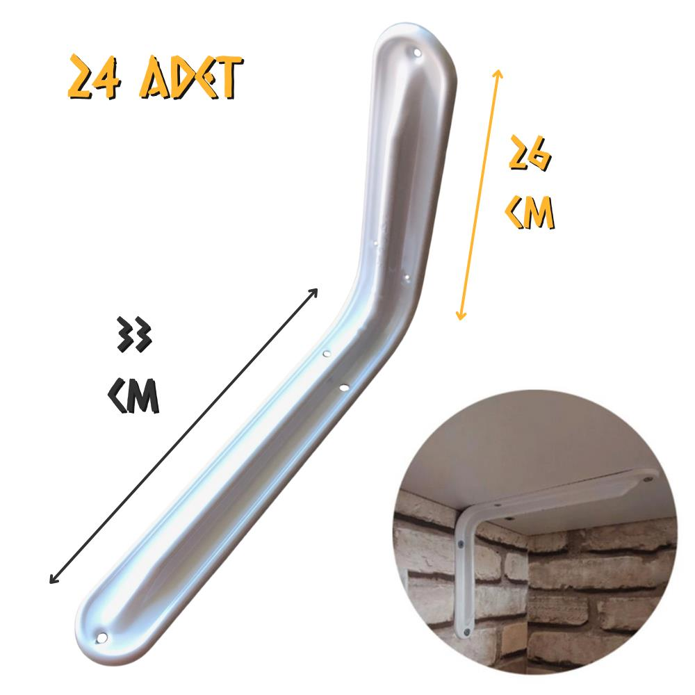 Flore Raf Altı L Ayak Beyaz No: 12x14 - 260x330 mm. - 24 Adet