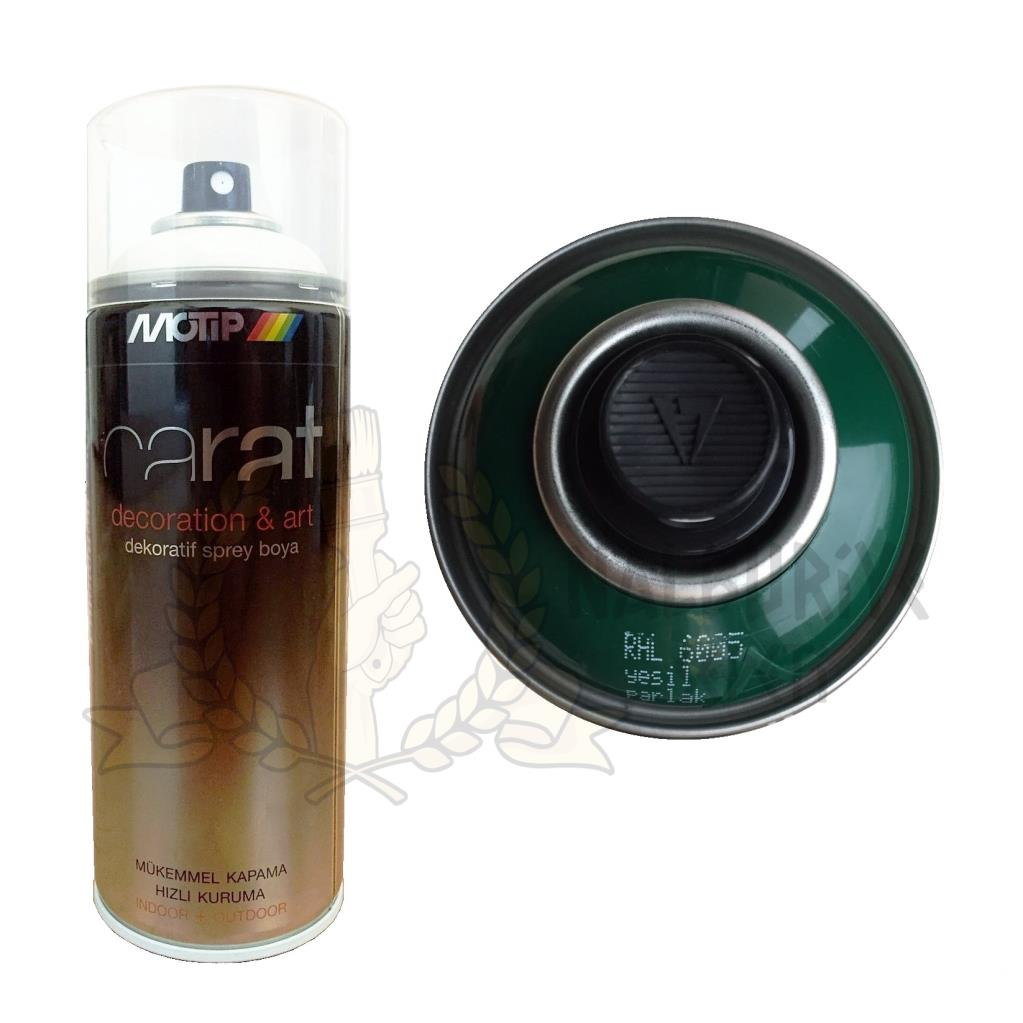 Motip Carat Akrilik Sprey Boya YEŞİL PARLAK 400 ml - RAL6005