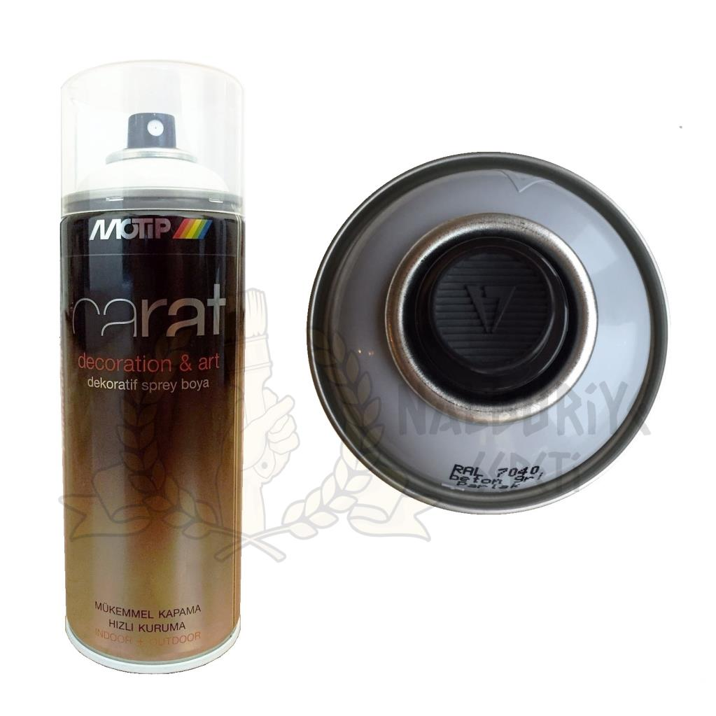 Motip Carat Akrilik Sprey Boya BETON GRİ PARLAK 400 ml - RAL7040