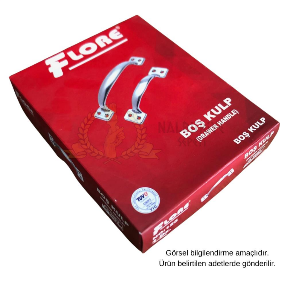 Flore Dolap Çekmece Boş Kulp Kadyum Gri - 125 mm. - 2 Adet