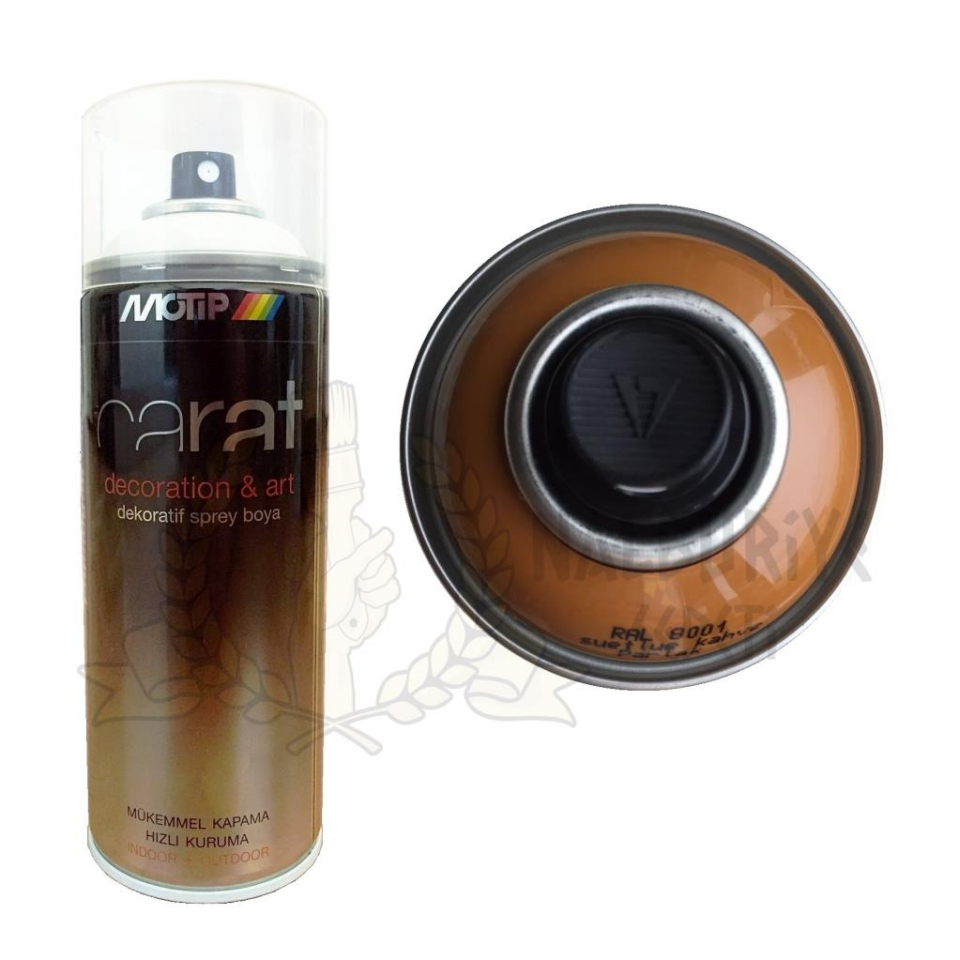 Motip Carat Akrilik Sprey Boya SÜTLÜ KAHVE PARLAK 400 ml - RAL8001