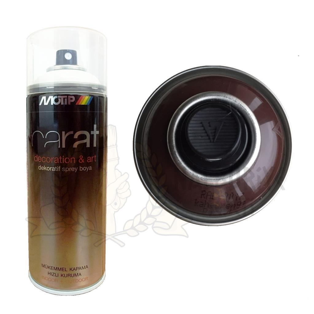 Motip Carat Akrilik Sprey Boya KAHVERENGİ PARLAK 400 ml - RAL8017