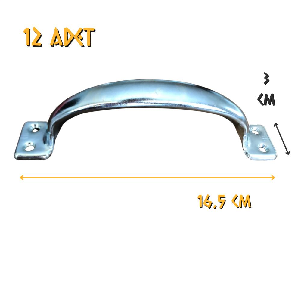 Flore Dolap Çekmece Boş Kulp Kadyum Gri - 165 mm. - 12 Adet