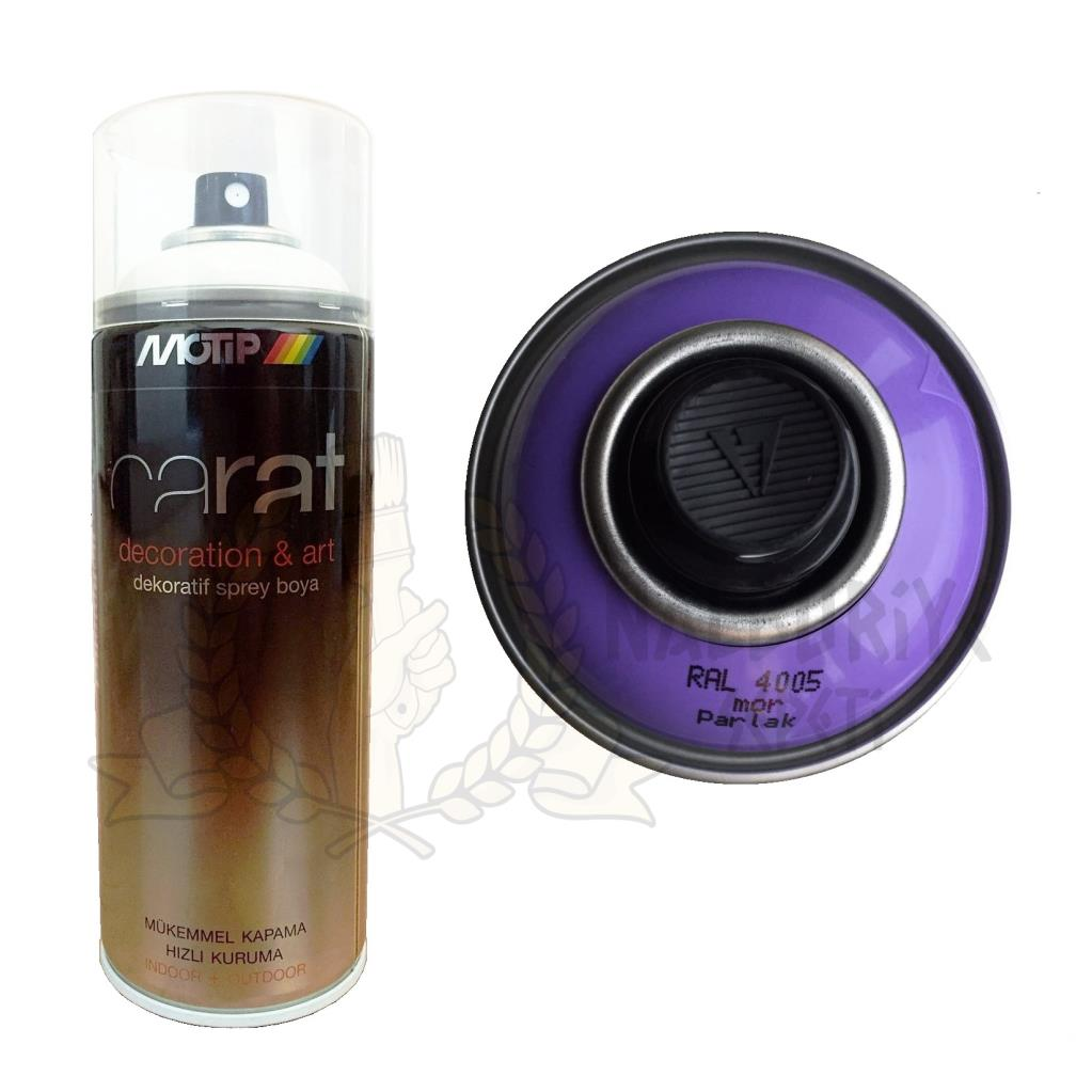 Motip Carat Akrilik Sprey Boya MOR PARLAK 400 ml - RAL4005