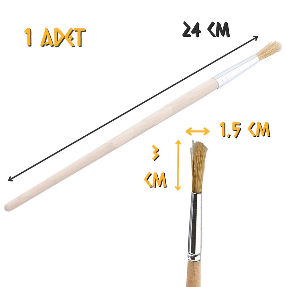 İzmir Fırça Nalbur Tipi Sert Kıllı Kalem Fırça - No: 24 - 1 Adet