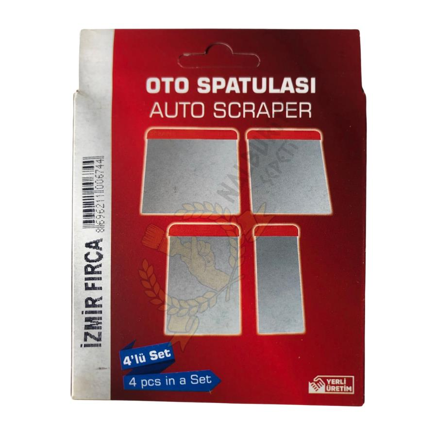 İzmir Fırça Oto Spatula Takımı - 5-8-10-12 x 12 cm. - 4 Parça Set