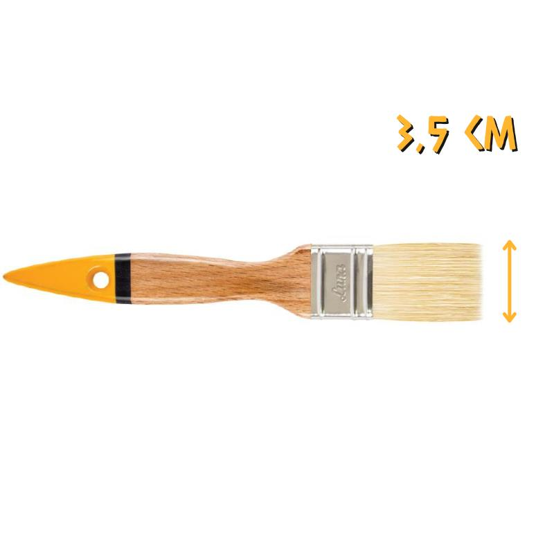 İzmir Fırça Ahşap Kestirme Boya Fırça Seti 6 Parça - No: 1-1.5-2-2.5-3-4